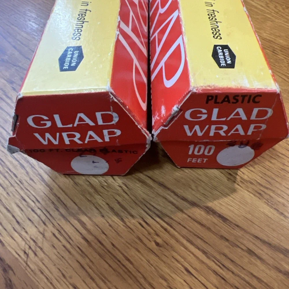 Vintage Glad Wrap Union Carbide Clear‎ Plastic 100 Ft Roll- See Details - READ